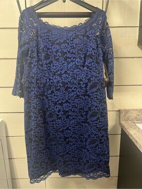 Vince Camuto Royal Blue Lace Sheath Dress